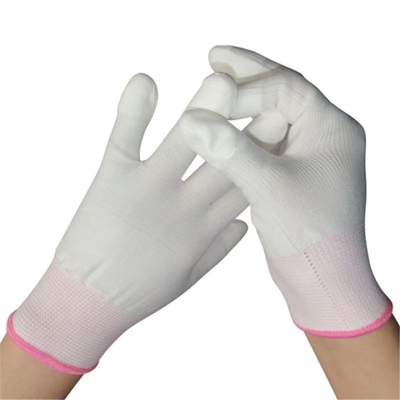 Anti luvas estáticas de trabalho de nylon do trabalho 13 luvas sem emenda do ESD do ajuste da parte superior da fibra do carbono do calibre