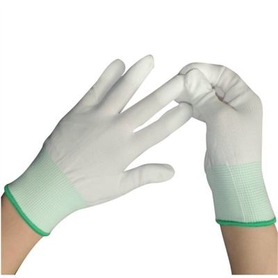Eletrônica branca do ESD Grey Hand Antistatic Gloves For do algodão da inspeção da segurança
