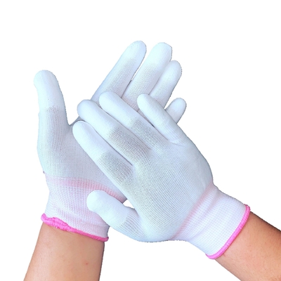 Eletrônica branca do ESD Grey Hand Antistatic Gloves For do algodão da inspeção da segurança