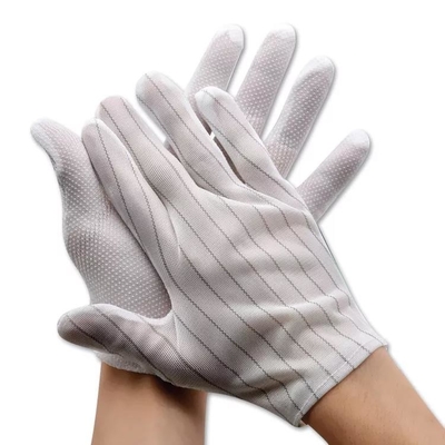 O plutônio revestiu luvas Grey Colors Breathable Work Gloves preto da segurança do ESD