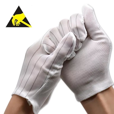 O plutônio revestiu luvas Grey Colors Breathable Work Gloves preto da segurança do ESD