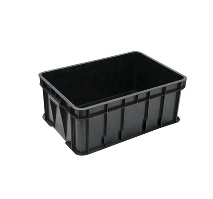 Preto plástico antiestático da caixa de escaninho de Tray Folding ESD da eletrônica com divisores