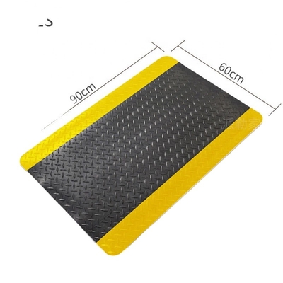Fadiga Mat With Lock do ESD da sala de limpeza condutora antiestática preta e amarela anti