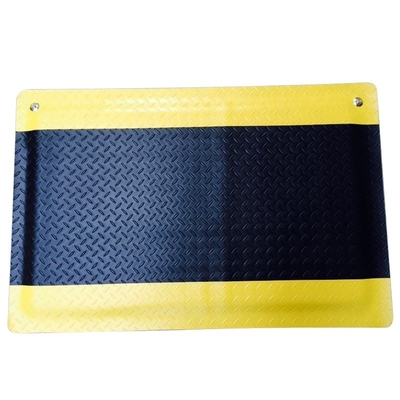 Fadiga Mat With Lock do ESD da sala de limpeza condutora antiestática preta e amarela anti