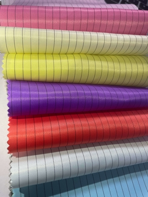 Tela antiestática do poliéster antiestático do ESD 99% da grade de 5mm para o Workwear da indústria