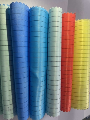110gsm 5mm Stripe Design Antiestático ESD Tecido antiestático para confecção de vestuário industrial