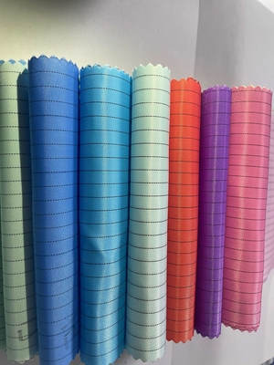 Tecido antiestático ESD 5 mm/4 mm em tira de poliéster 98% poliéster + 2% filamento condutor