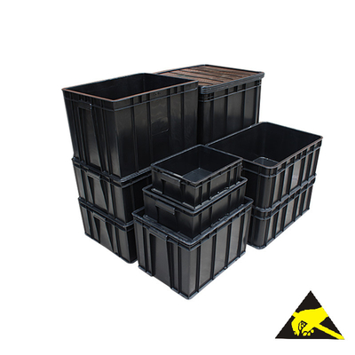 Recipiente ondulado de empacotamento componente plástico antiestático Tray Pallet Bin Conductive Boxe do ESD da caixa de armazenamento