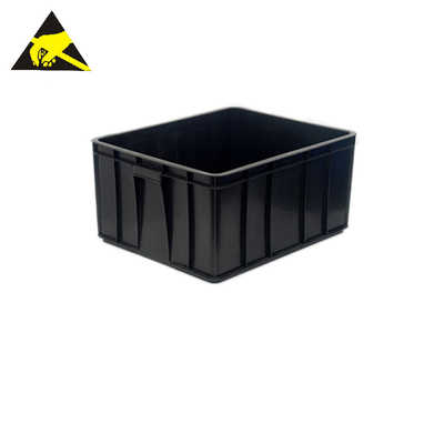 Caixas condutoras logísticas plásticas do armazenamento estático do ESD Tray Box Bins Pp Folding as anti embarcam Tote Box grande