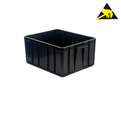 Caixas condutoras logísticas plásticas do armazenamento estático do ESD Tray Box Bins Pp Folding as anti embarcam Tote Box grande
