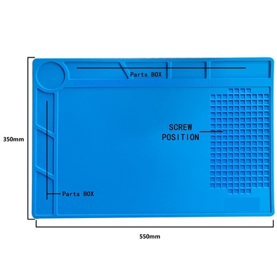 ESD azul não tóxico Mat Silicone Rubber Phone Mat de borracha com seção magnética