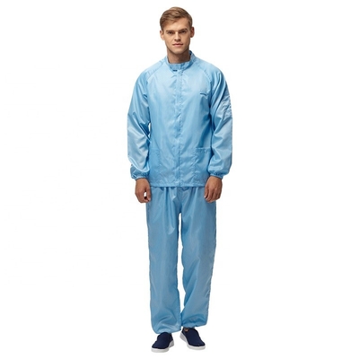 Anti roupa estática do quarto desinfetado do carbono do poliéster 2% do terno 98% do trabalho do ESD