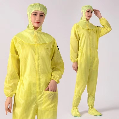 O quarto desinfetado do ESD veste combinação estática 100D*100D do terno do trabalhador a anti
