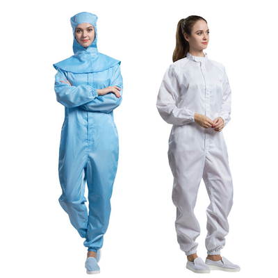 Calças encapuçados do trabalho sala de limpeza estática longa do ESD 2.5mm da camisa da luva da anti T