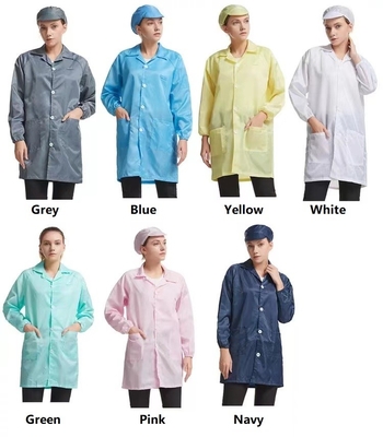 Sobretudo estático 100D*100D da blusa do quarto desinfetado dos vestuários de 165*80 ESD anti