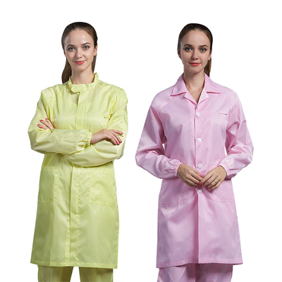 Workwear livre de poeira do ESD poliéster estático encapuçado dos vestuários do quarto desinfetado do anti