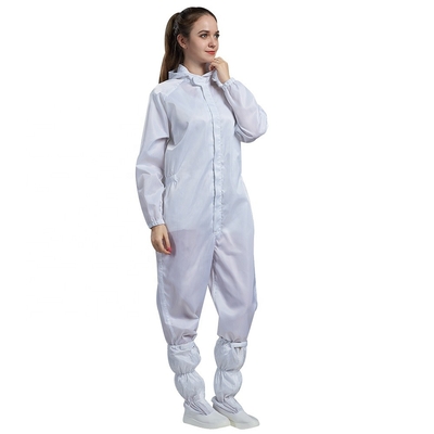 blusa estática do quarto desinfetado do algodão do poliéster dos vestuários da grade de 5mm anti