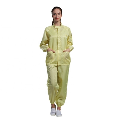 Roupa segura estática do OEM ESD dos vestuários do punho elástico da sala de limpeza anti