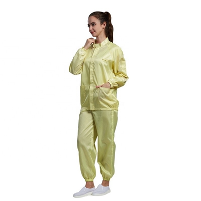 Roupa segura estática do OEM ESD dos vestuários do punho elástico da sala de limpeza anti