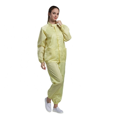 Roupa segura estática do OEM ESD dos vestuários do punho elástico da sala de limpeza anti