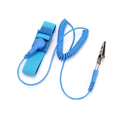 3meters linha azul bracelete da correia de pulso do ESD da tela do PVC para a sala de limpeza