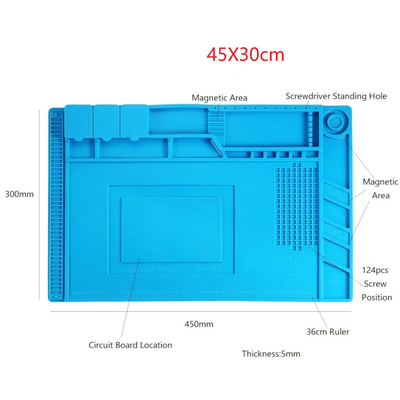 Almofada de solda ESD anti Mat Heat Resistant Repair Tools de solda estático do silicone