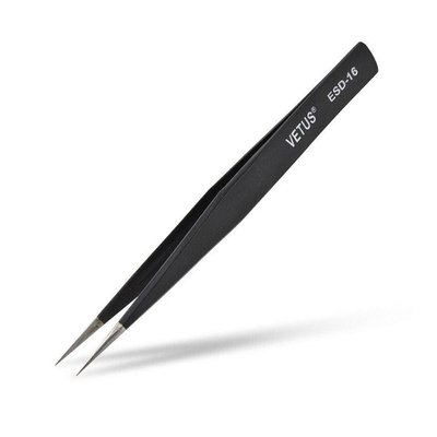 ESD Vetus descartável Lash Tweezers Medical Slant Tip de aço inoxidável