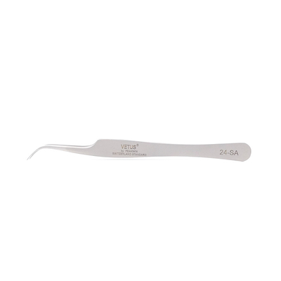 Extensão reta da pestana dos pares de LashArt Vetus Lash Tweezers Curved Fine Point
