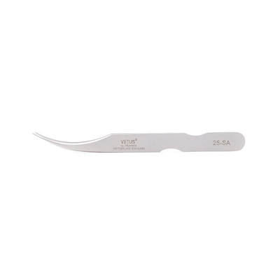 Extensão reta da pestana dos pares de LashArt Vetus Lash Tweezers Curved Fine Point