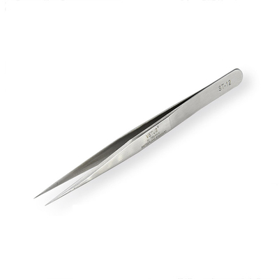 Pinça de 1SA Vetus Lash Tweezers Straight Fine Point de aço inoxidável