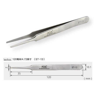 Pinça da precisão Lash Tweezers SA de Vetus do metal ponto fino para a sala de limpeza