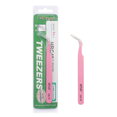 Extensões retas cor-de-rosa da pinça da pestana de ST-12 Vetus de aço inoxidável