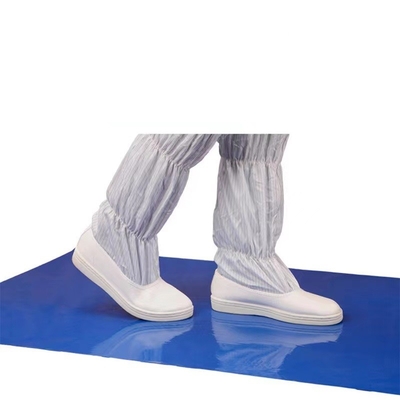 Uso pegajoso de Mat Floor For Hospital Cleanroom da sala de limpeza azul descartável