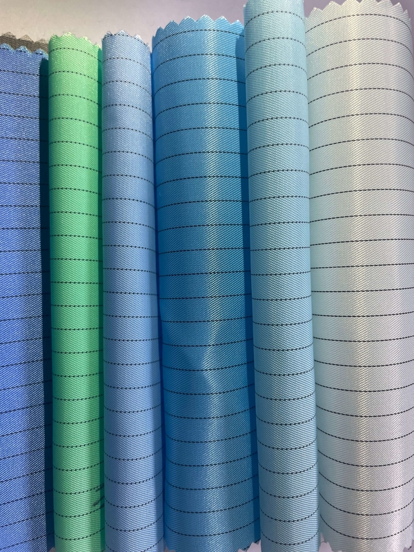 Malha de poliéster Grade Tecido de carbono Antiestático condutivo para sala limpa Têxtil Pano para sala limpa Tecido antiestático ESD